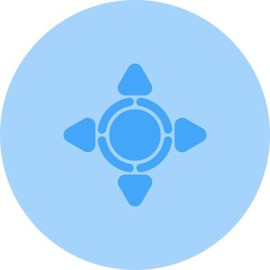 Pusula. Web simgesi basit illüstrasyon