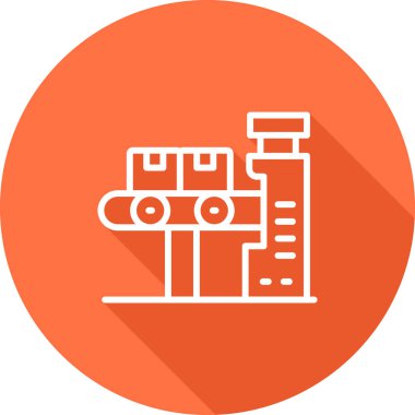 Petrol fabrikası simgesinin vektör illüstrasyonu