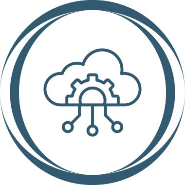 Bulut simgesi vektör illüstrasyonu