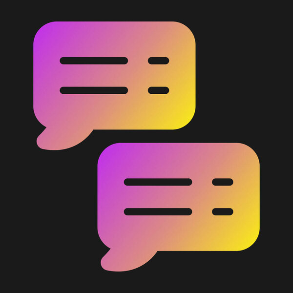 speech bubble gradient vector icon design