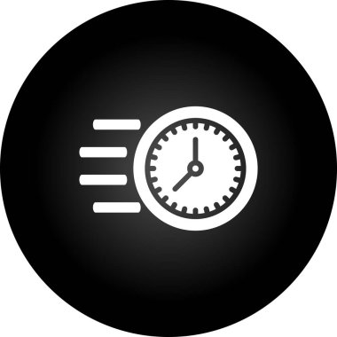 Vektör illüstrasyonunda basit bir saat simgesi