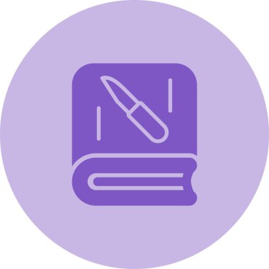 Kalem. Web simgesi basit illüstrasyon