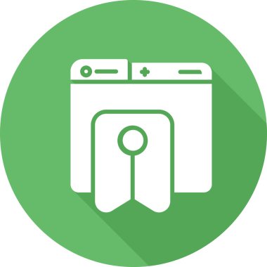 Çamaşır makinesi simgesi, vektör illüstrasyonu