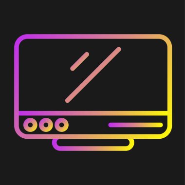 TV simgesi vektör illüstrasyonu
