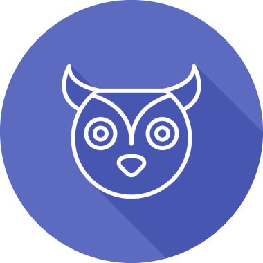 Baykuş. Web simgesi basit illüstrasyon