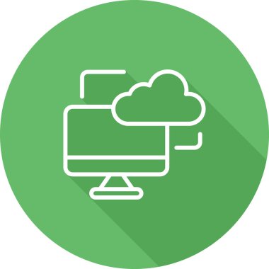 Bulut hesaplama simgesi vektör illüstrasyonu