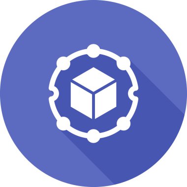 Vektör Küpü Simgesi İllüstrasyonu