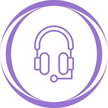 kulaklık simgesi çizimi, vektör 