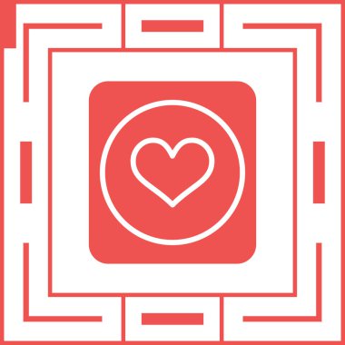 Arkaplanda kalp simgesi izole edildi