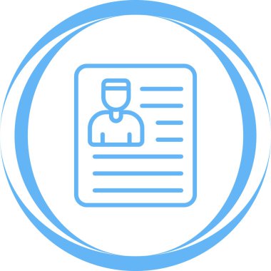 Kimlik. Web simgesi basit illüstrasyon