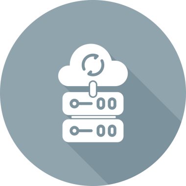 sunucu bulut vektör illüstrasyonu