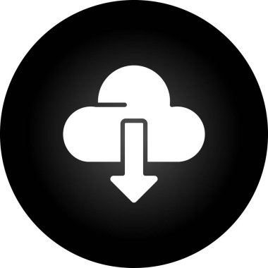 Web 'iniz için basit biçim izole edilmiş vektör illüstrasyonunda bulut yükleme simgesi