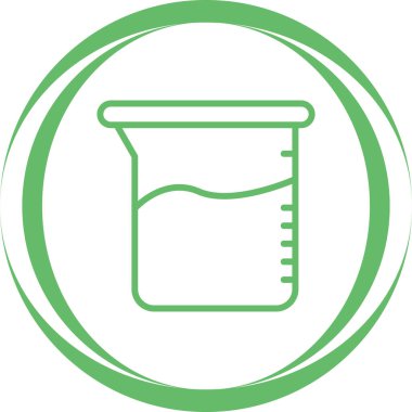 Test tüpü yuvarlak vektör simgesi