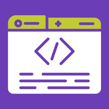 Tarayıcı. Web simgesi basit illüstrasyon