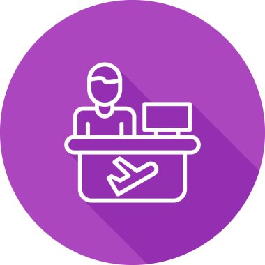 Dizüstü bilgisayarı olan bir bilgisayar, çalışma masasının vektör çizimi