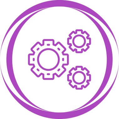 Dişliler. Web simgesi basit illüstrasyon