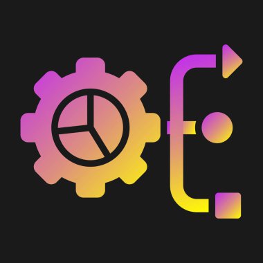 Dişli Ayarları Simge Vektör Çizimi