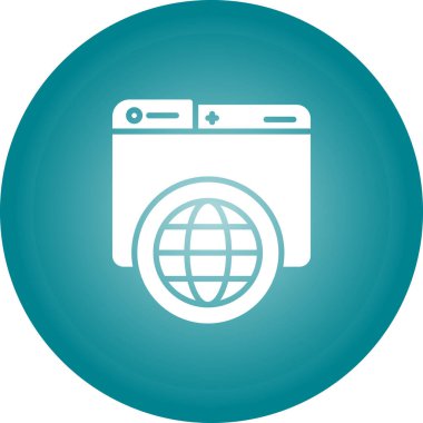 çamaşır makinesi simgesi. vektör illüstrasyonu