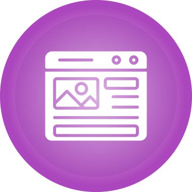 Web tarayıcı simgesi vektör illüstrasyonu