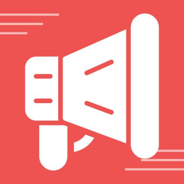 megafon hoparlör ikon vektörü