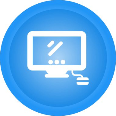 Bilgisayar. Web simgesi basit illüstrasyon