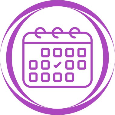 Takvim. Web simgesi basit illüstrasyon