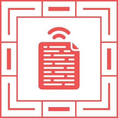 Basit iletişim simgesi, vektör illüstrasyonu