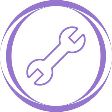 Anahtar ve tornavida ikonu vektör illüstrasyonu