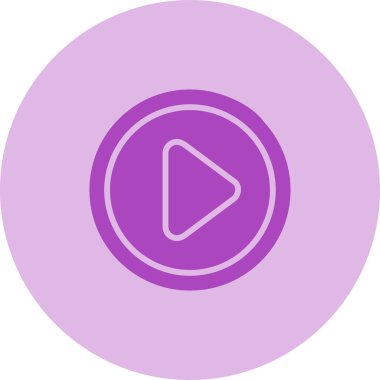 çalma düğmesi web simgesi, basit tasarım illüstrasyonu