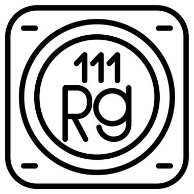 metal kimyasal element simgesi, basit satır biçimi