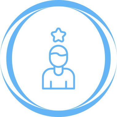 Bir yıldız simgesinin vektör illüstrasyonu