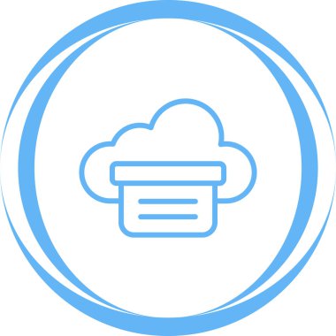 Bulut simgesi vektör illüstrasyonu