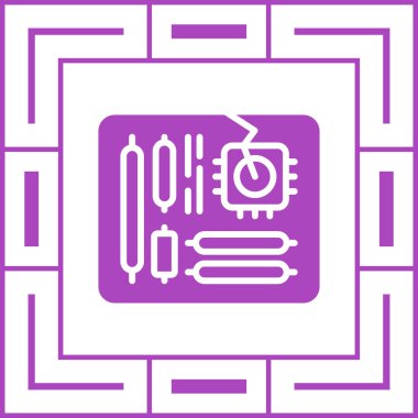 Bir robot simgesinin vektör illüstrasyonu