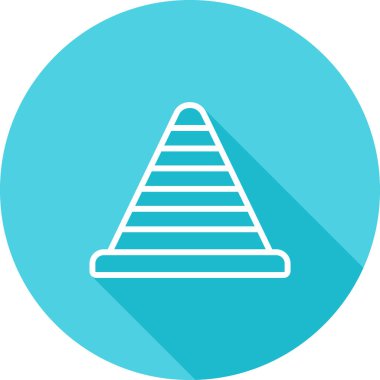 Piramit düz vektör simgesi