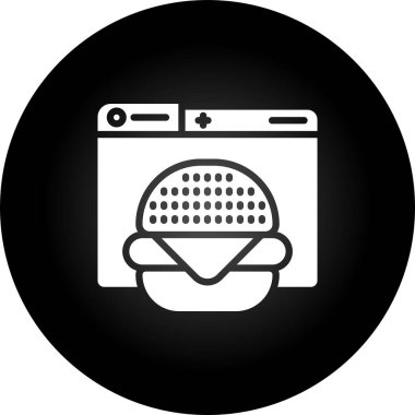 Mutfak havlusu simgesi, basit siyah tasarım