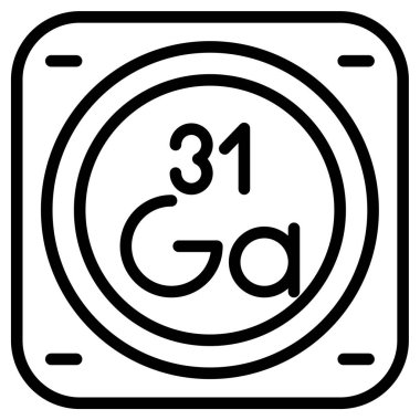 metal kimyasal element simgesi, basit satır biçimi