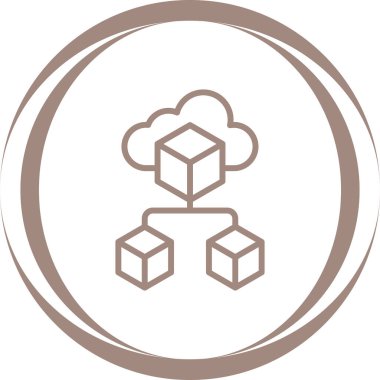 Bulut deposu. Web simgesi