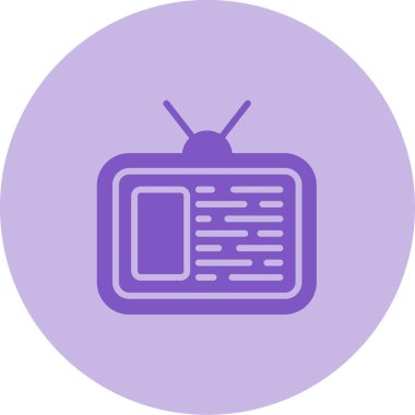 Televizyon. Web simgesi basit tasarım 