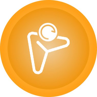 Tek bir ikonun vektör illüstrasyonu. erkek simgesi.