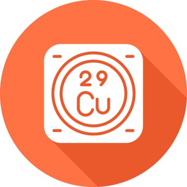 Bakır kimyasal element simgesi, basit satır biçimi