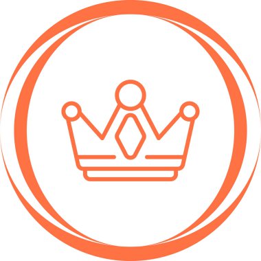 Taç. Web simgesi basit illüstrasyon