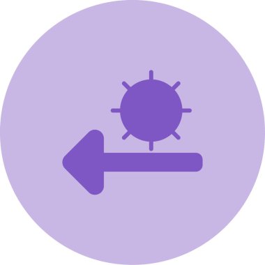 Güneş. Web simgesi basit illüstrasyon