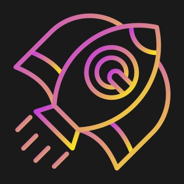 vektör eğimli çizgi balığı ile neon ışığı.