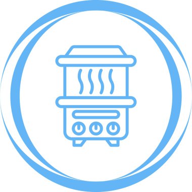 Gaz sobası modern simgesinin vektör çizimi