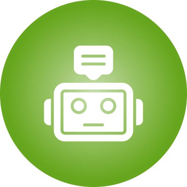 Vektör robot düz simgesi