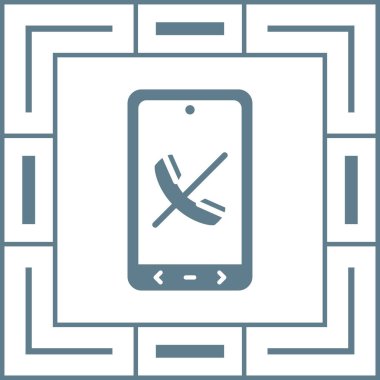 cep telefonu ikonu vektör illüstrasyonu