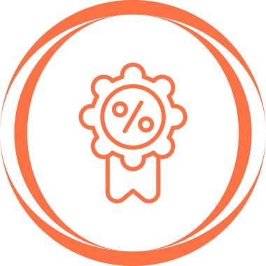 Moda biçimi izole edilmiş arkaplanda yüzde etiket simgesi