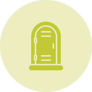 Bir kapı simgesinin vektör illüstrasyonu