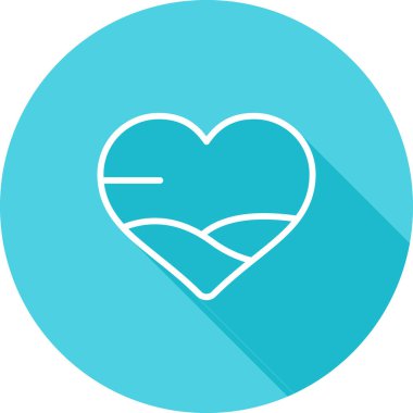 Kalp ikonu vektör illüstrasyonu