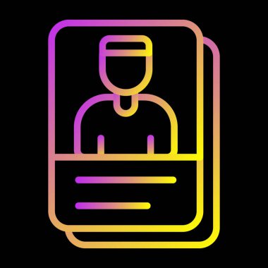 Kimlik kartı renk vektör çizimi